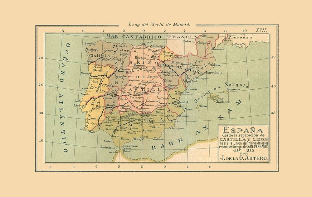 Spain 1157 AD to 1230 AD - Artero 1879 art print by Artero for $57.95 CAD