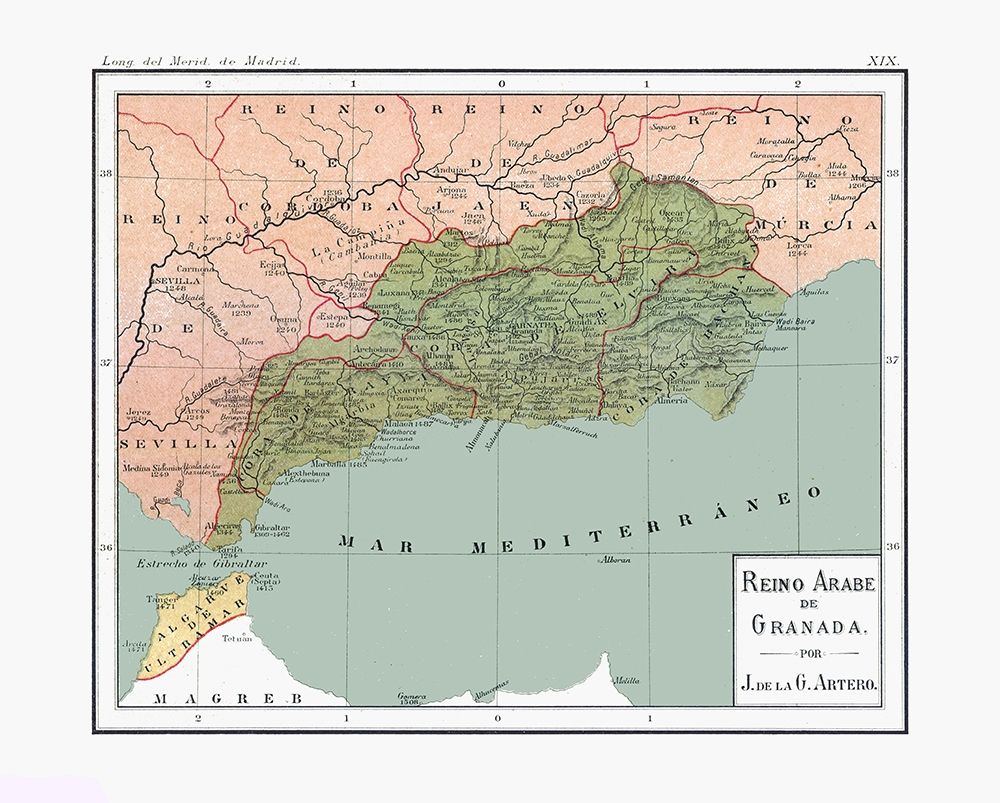 South East Spain - Artero 1879 art print by Artero for $57.95 CAD