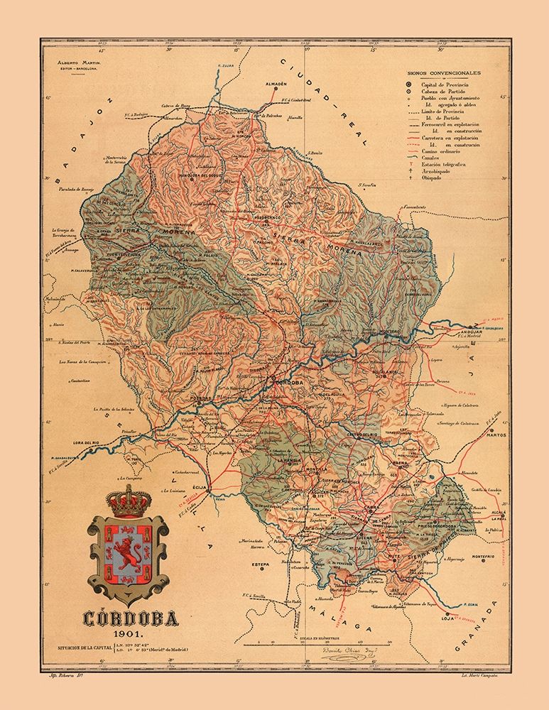 Cordova Spain 1901 - Martine 1904 art print by Martine for $57.95 CAD