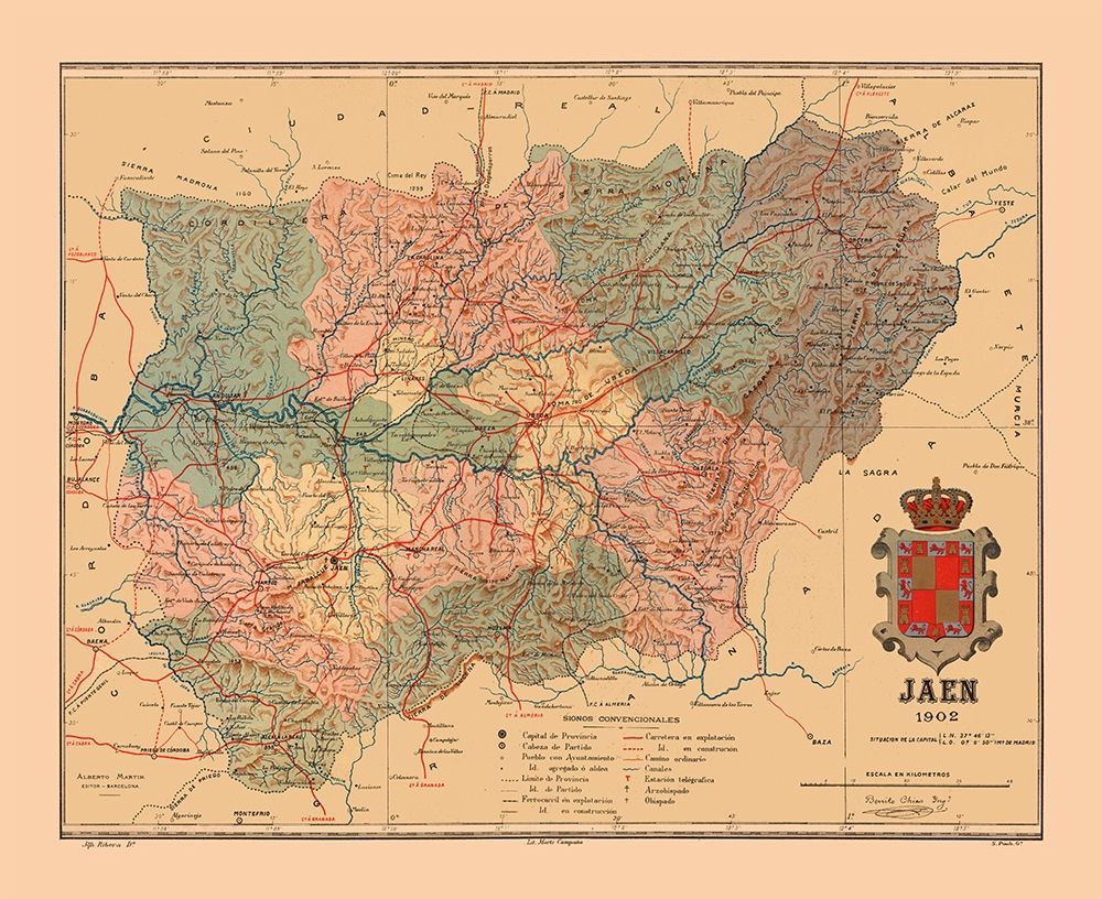 Jaen Spain 1902 - Martine 1904 art print by Martine for $57.95 CAD