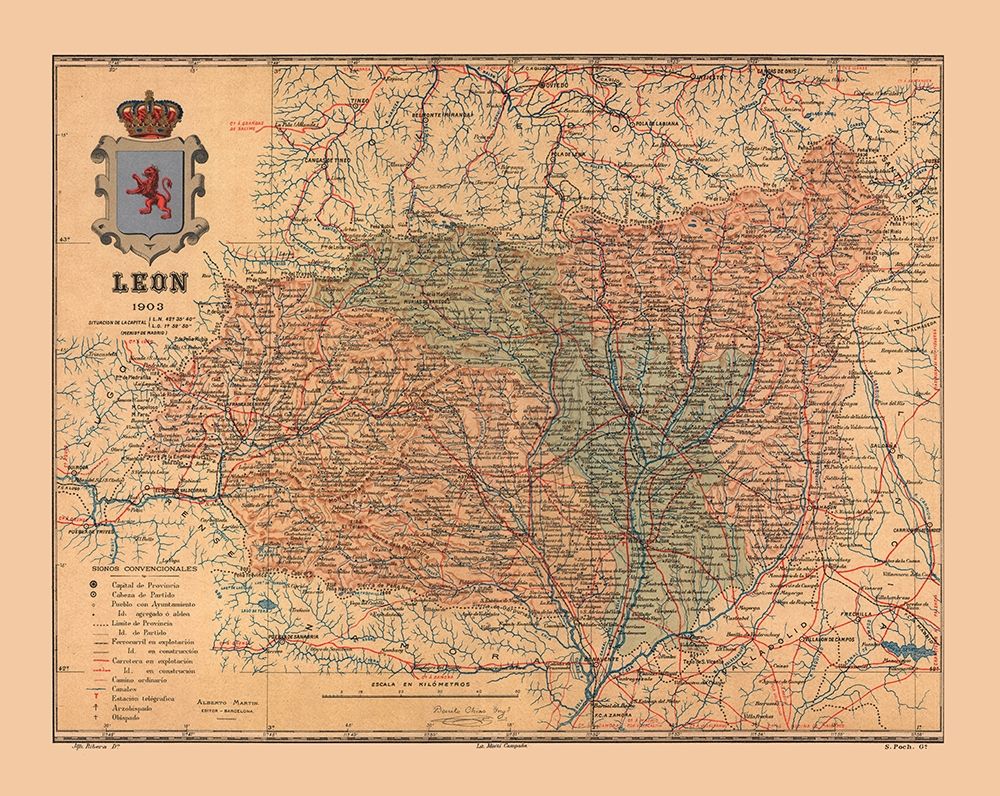 Leon Spain 1903 - Martine 1904 art print by Martine for $57.95 CAD