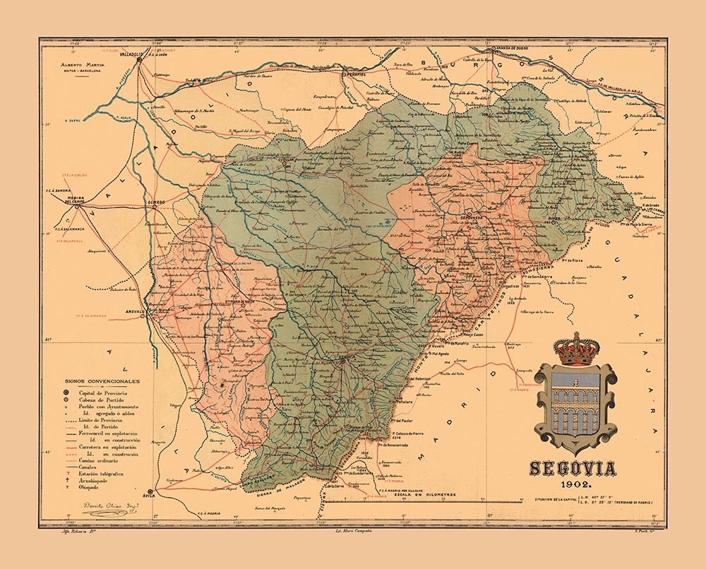 Segovia Spain 1902 - Martine 1904 art print by Martine for $57.95 CAD