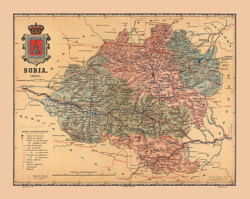 Soria Spain 1901 - Martine 1904 art print by Martine for $57.95 CAD