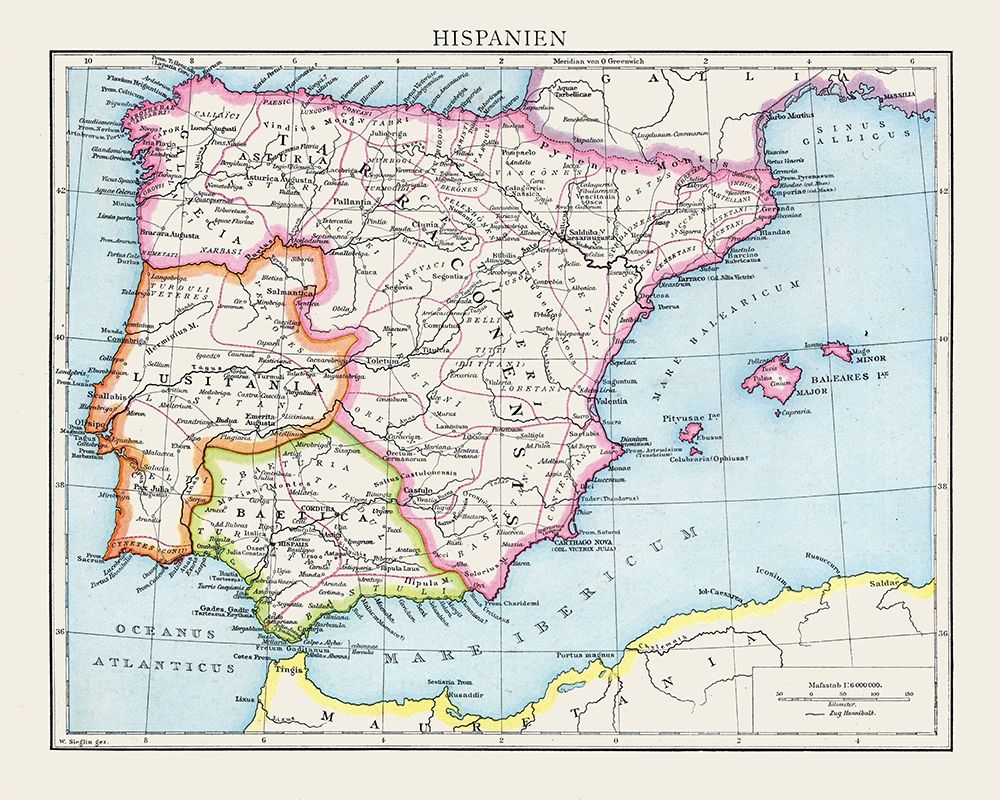 Spain - Droysen 1886 art print by Droysen for $57.95 CAD