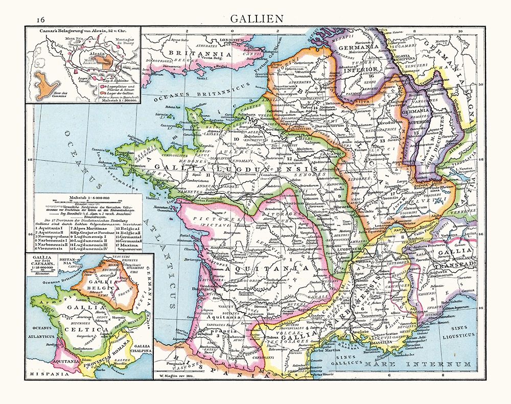 Gaul France Spain - Droysen 1886 art print by Droysen for $57.95 CAD