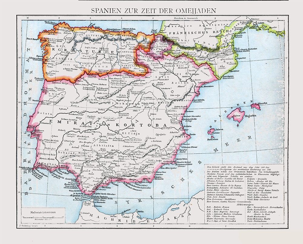 Umayyad Caliphate Spain - Droysen 1886 art print by Droysen for $57.95 CAD