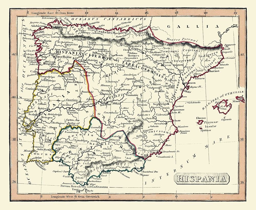 Ancient Spain - Fenner 1830 art print by Fenner for $57.95 CAD
