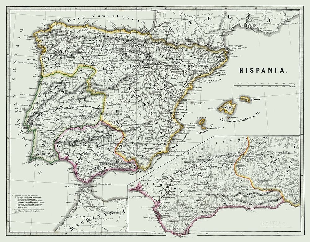 Ancient Spain - Spruner 1865 art print by Spruner for $57.95 CAD
