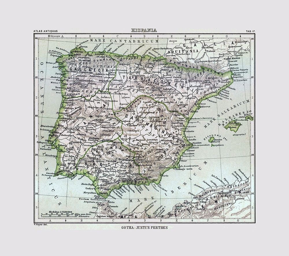 Spain - Perthes 1896 art print by Perthes for $57.95 CAD