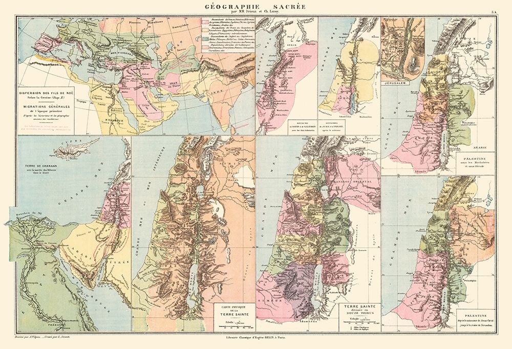 Sacred Sites Middle East - Drioux 1882 art print by Drioux for $57.95 CAD