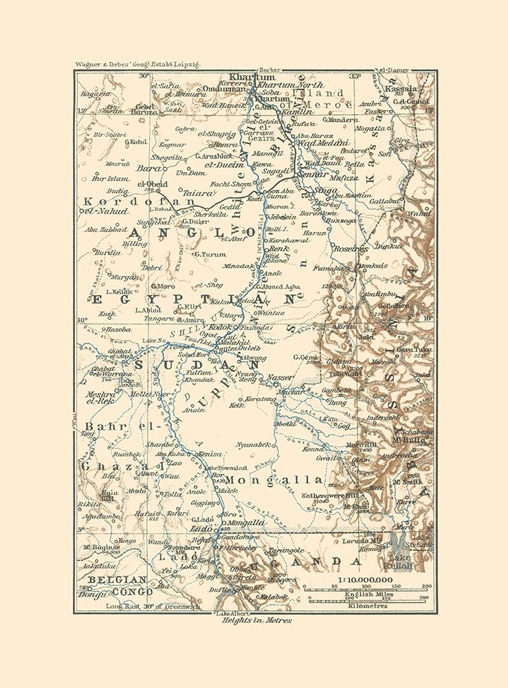 Anglo Egyptian Sudan Africa - Baedeker 1913 art print by Baedeker for $57.95 CAD