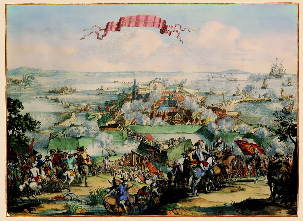 Kristianstad Sweden Panoramic - DeHooghe 1675 art print by De Hooghe for $57.95 CAD