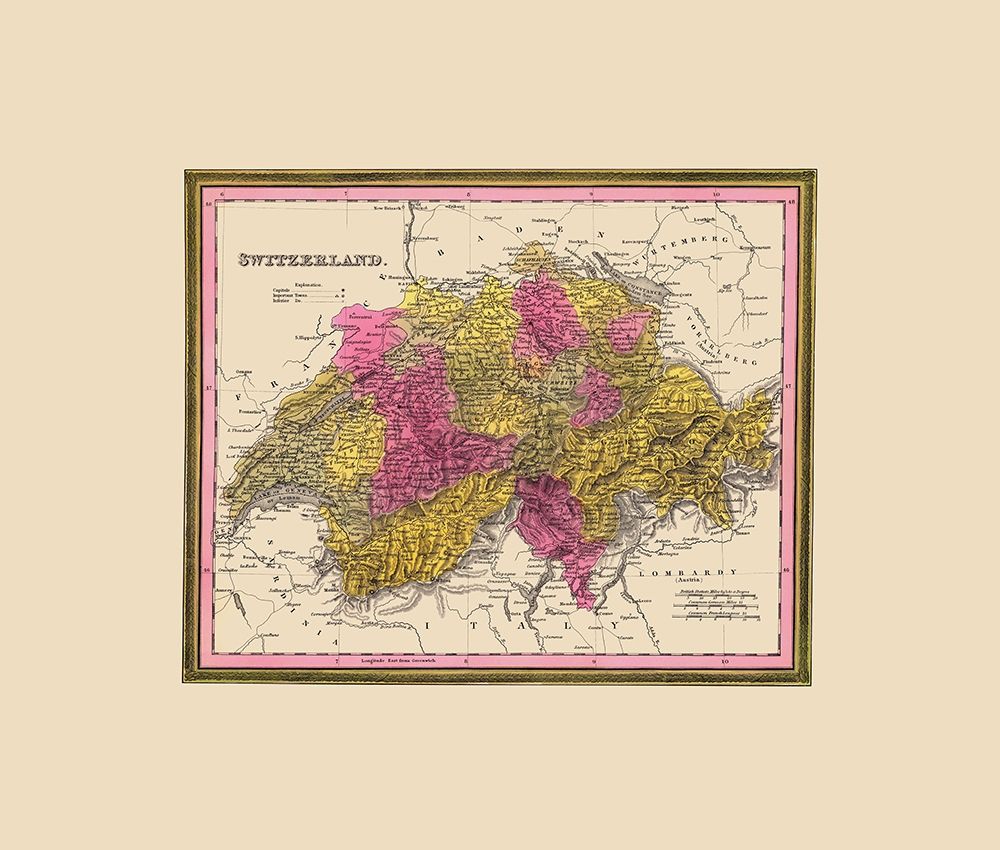 Switzerland - Mitchell 1846 art print by Mitchell for $57.95 CAD