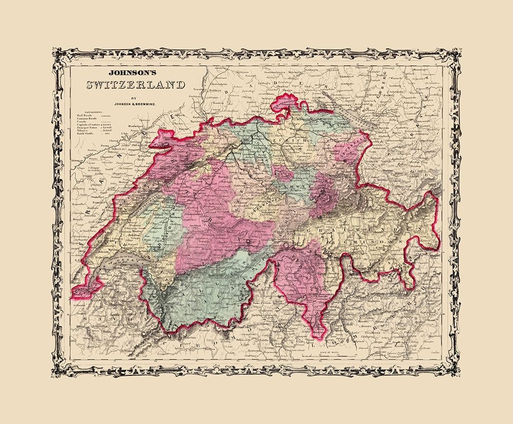 Switzerland - Johnson 1860 art print by Johnson for $57.95 CAD