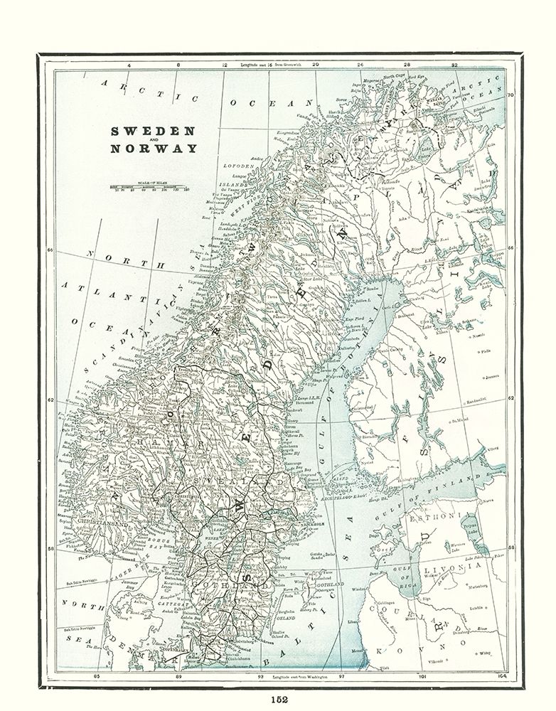 Sweden Norway - Rathbun 1893 art print by Rathbun for $57.95 CAD