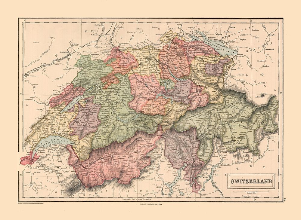 Switzerland - Black 1867 art print by Black for $57.95 CAD