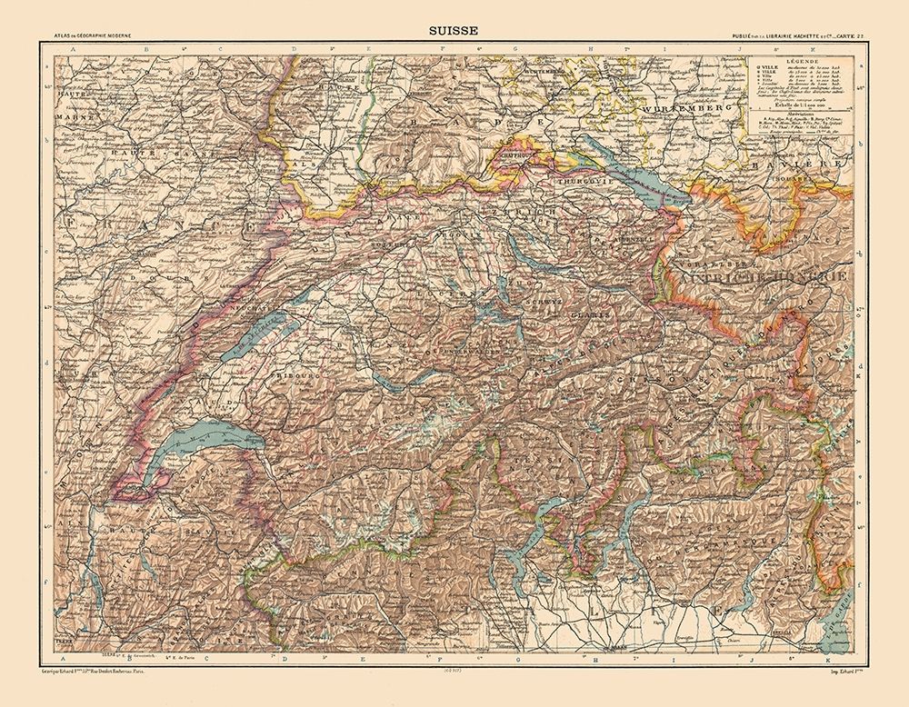 Switzerland - Schrader 1908 art print by Schrader for $57.95 CAD