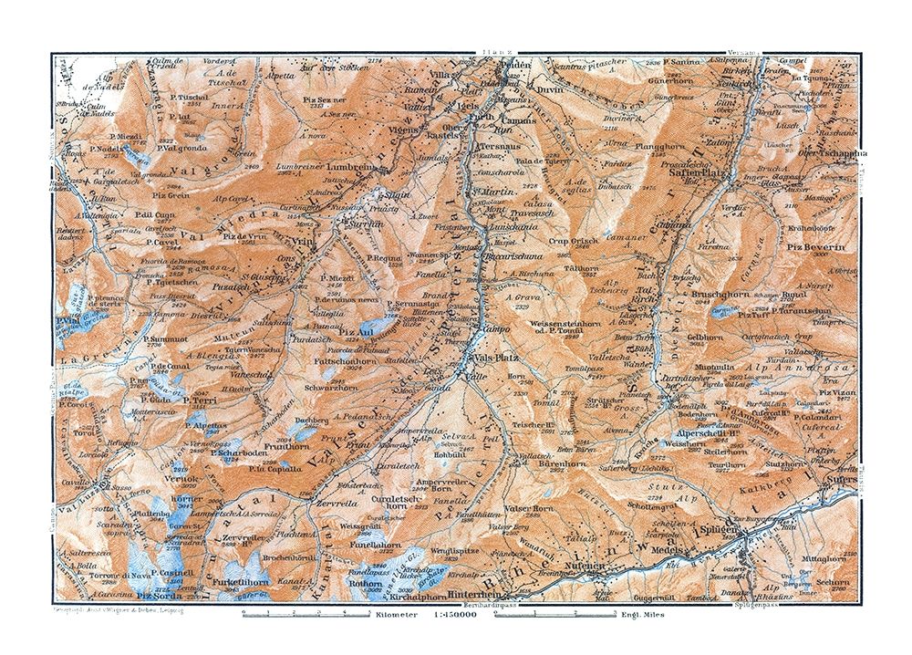 Southeastern Switzerland - Baedeker 1921 art print by Baedeker for $57.95 CAD