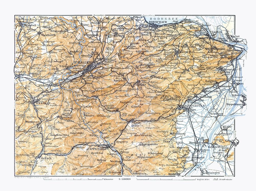 Northeastern Switzerland - Baedeker 1921 art print by Baedeker for $57.95 CAD