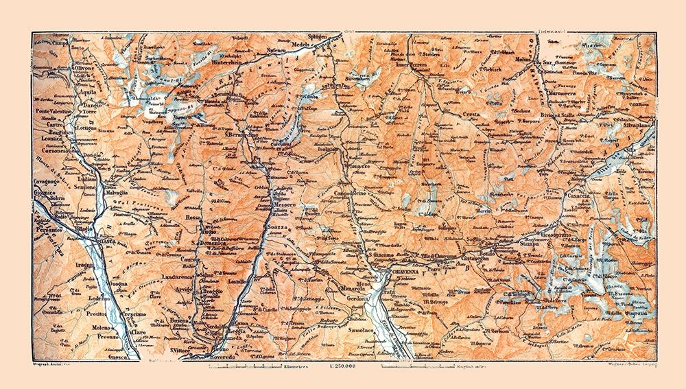 Southeast Switzerland - Baedeker 1921 art print by Baedeker for $57.95 CAD