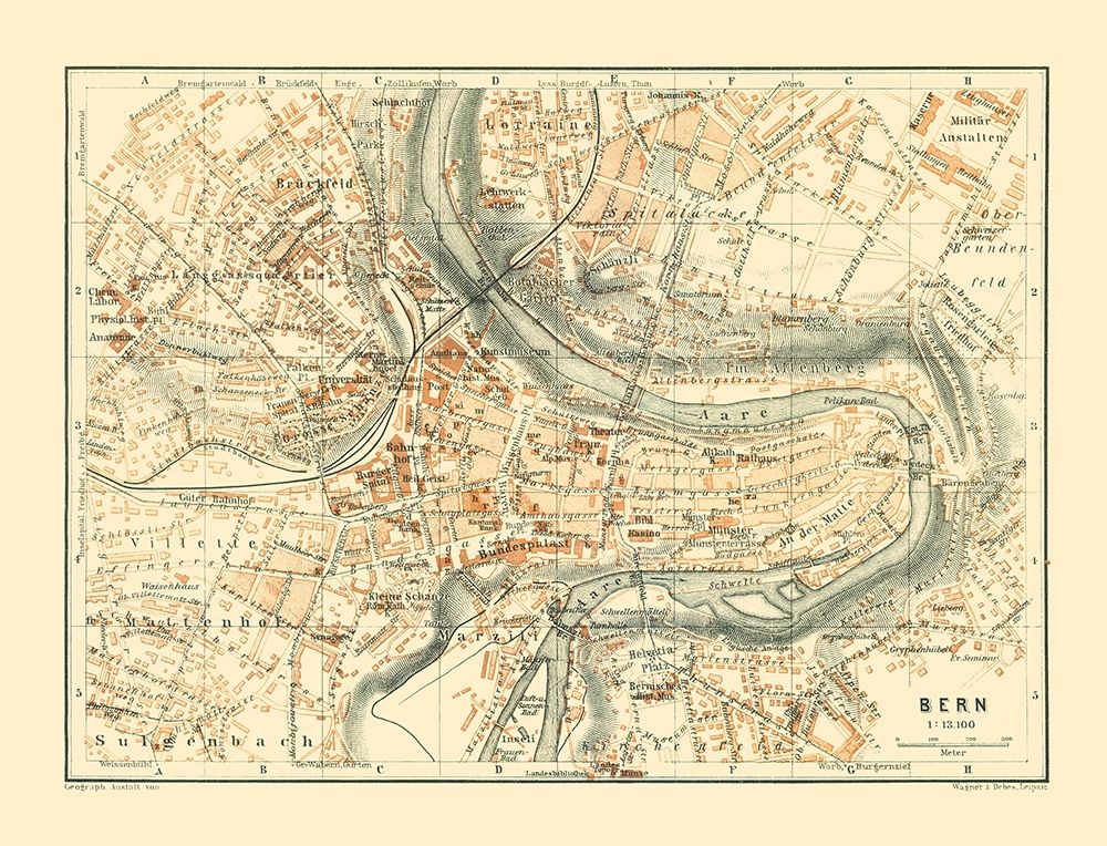 Bern Switzerland - Baedeker 1921 art print by Baedeker for $57.95 CAD