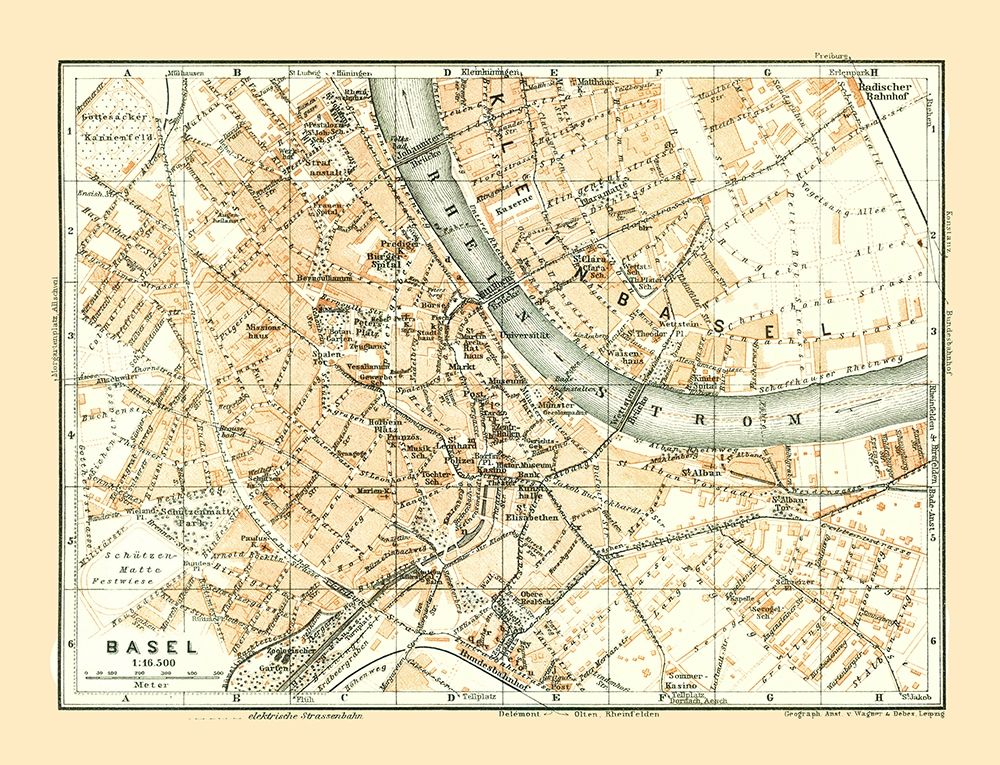 Basel Switzerland - Baedeker 1921 art print by Baedeker for $57.95 CAD