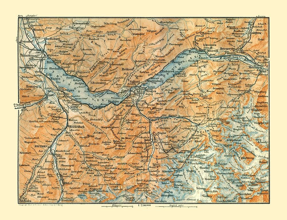 Switzerland - Baedeker 1921 art print by Baedeker for $57.95 CAD