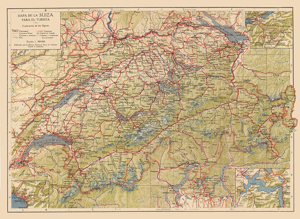 Switzerland - 1922 art print by Unknown for $57.95 CAD