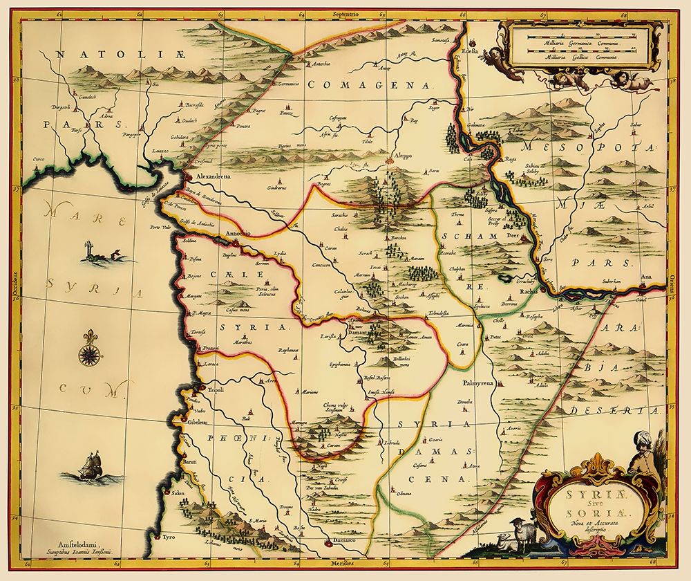Middle East Syria - Jansson 1640 art print by Jansson for $57.95 CAD
