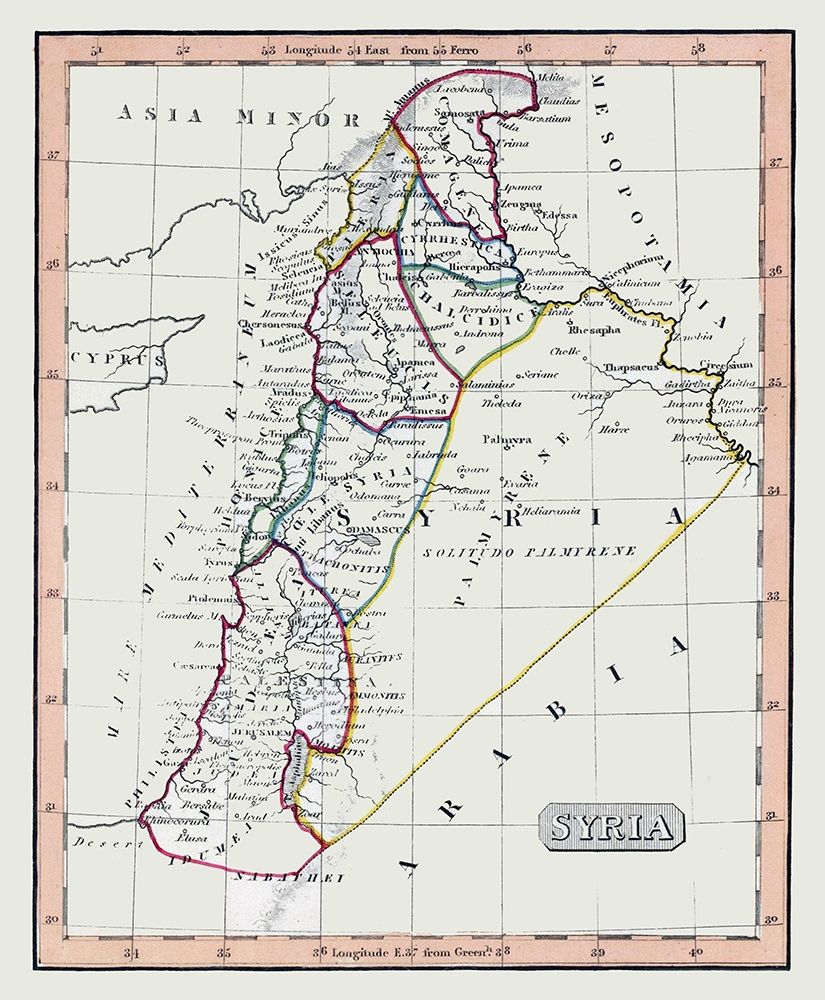 Middle East Syria - Fenner 1830 art print by Fenner for $57.95 CAD
