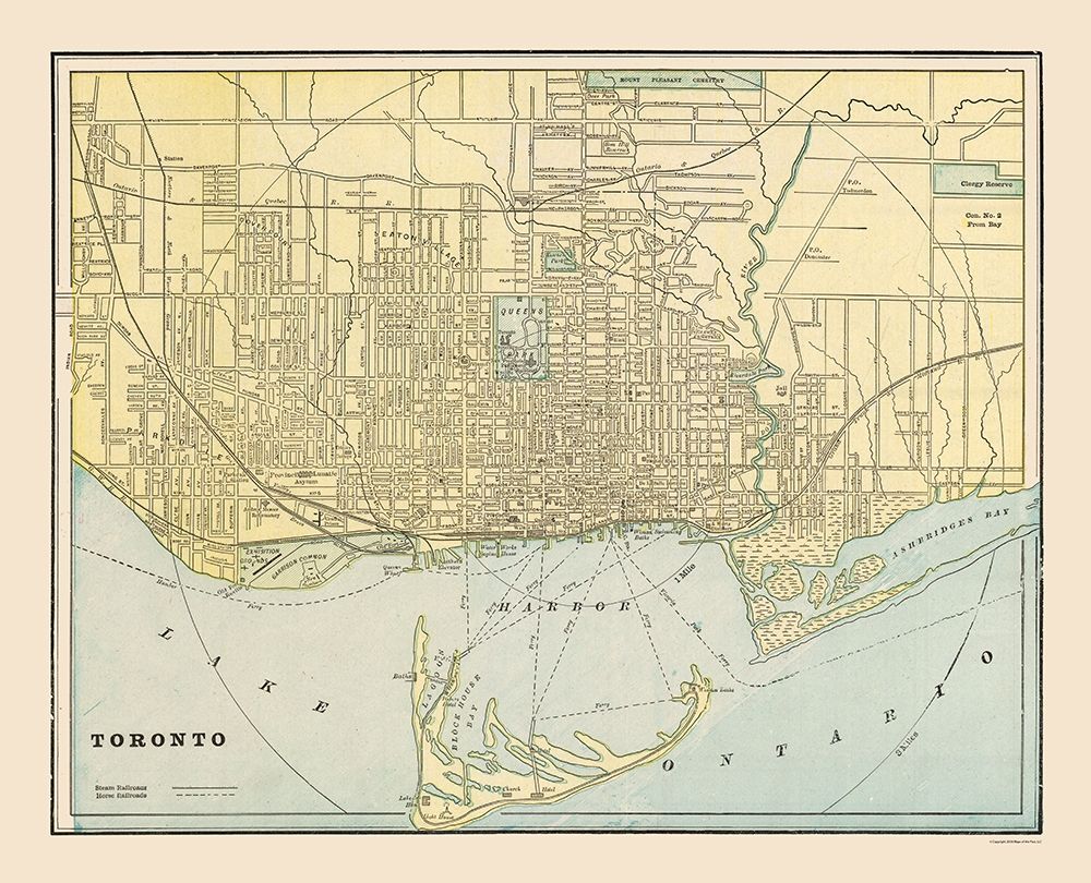 Toronto - Cram 1892 art print by Unknown for $57.95 CAD