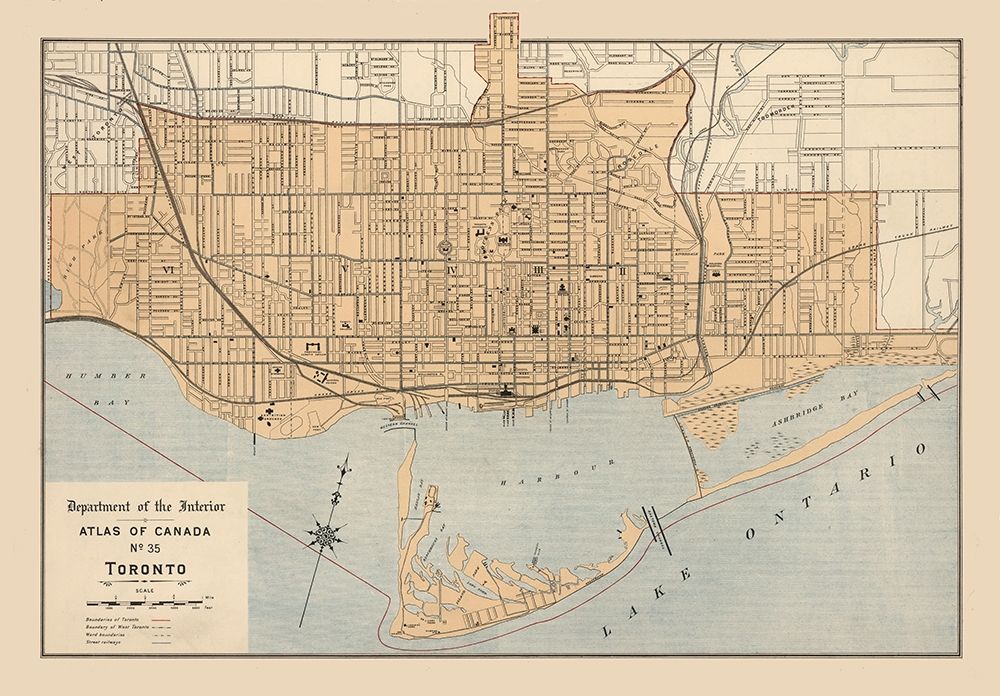 Toronto Canada - White 1906 art print by White for $57.95 CAD