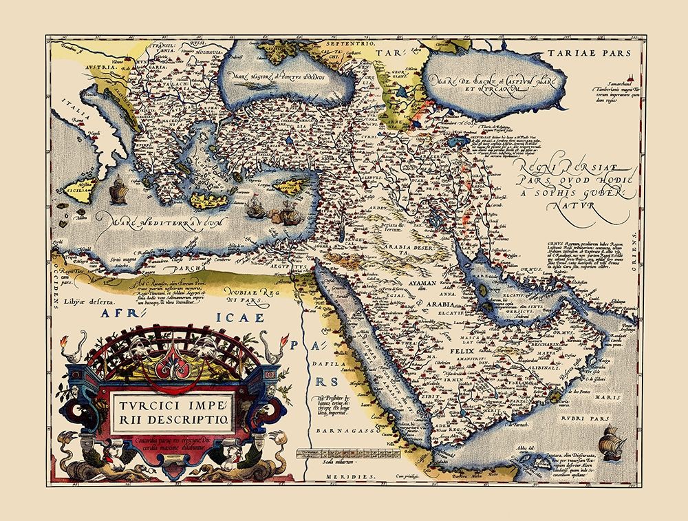 Ottoman Empire - Ortelius 1595 art print by Ortelius for $57.95 CAD