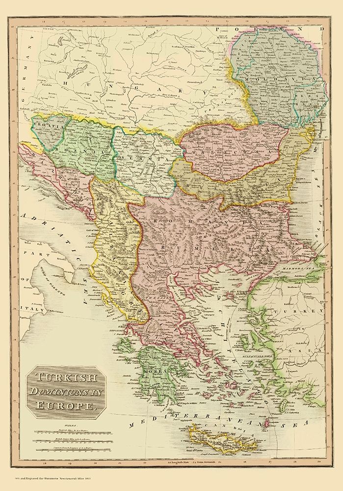 Europe Turkey - Thomson 1815 art print by Thomson for $57.95 CAD