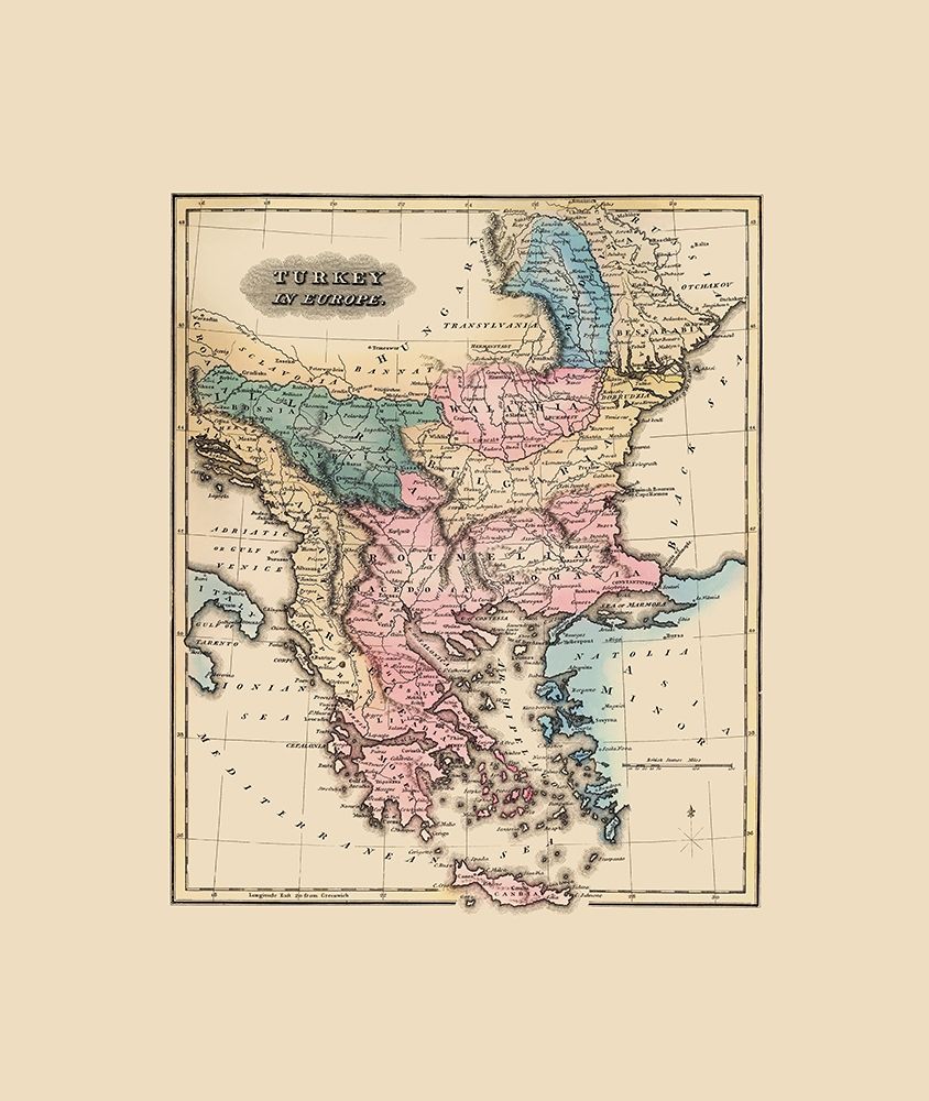 Europe Turkey - Lucas 1823 art print by Lucas for $57.95 CAD