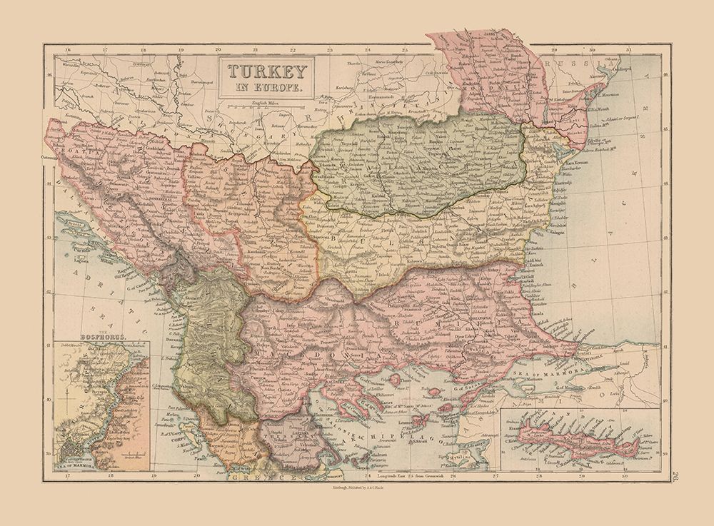 Europe Turkey - Black 1867 art print by Black for $57.95 CAD