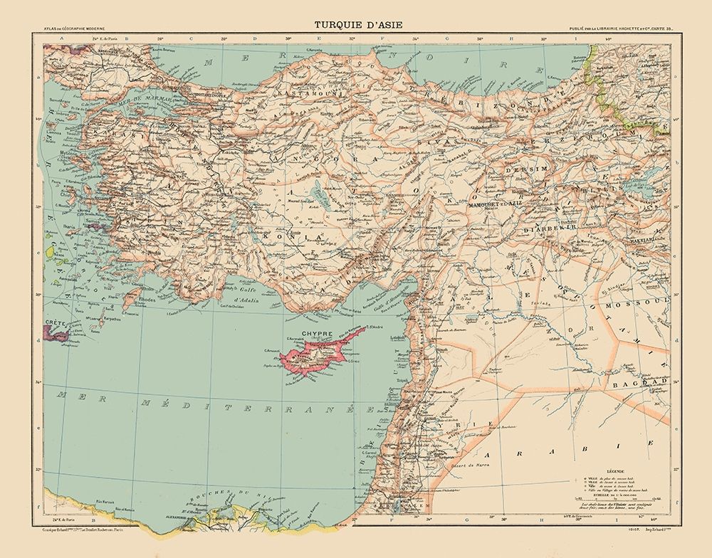 Asia Turkey - Schrader 1908 art print by Schrader for $57.95 CAD