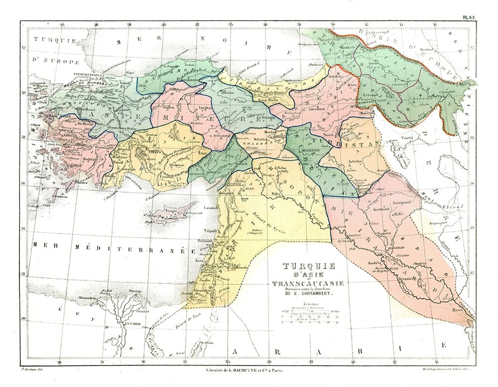 Asia Turkey - Cortambert 1880 art print by Cortambert for $57.95 CAD