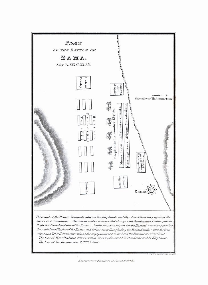 Battle of Zama - Tunisia - Oxford 1828 art print by Unknown for $57.95 CAD