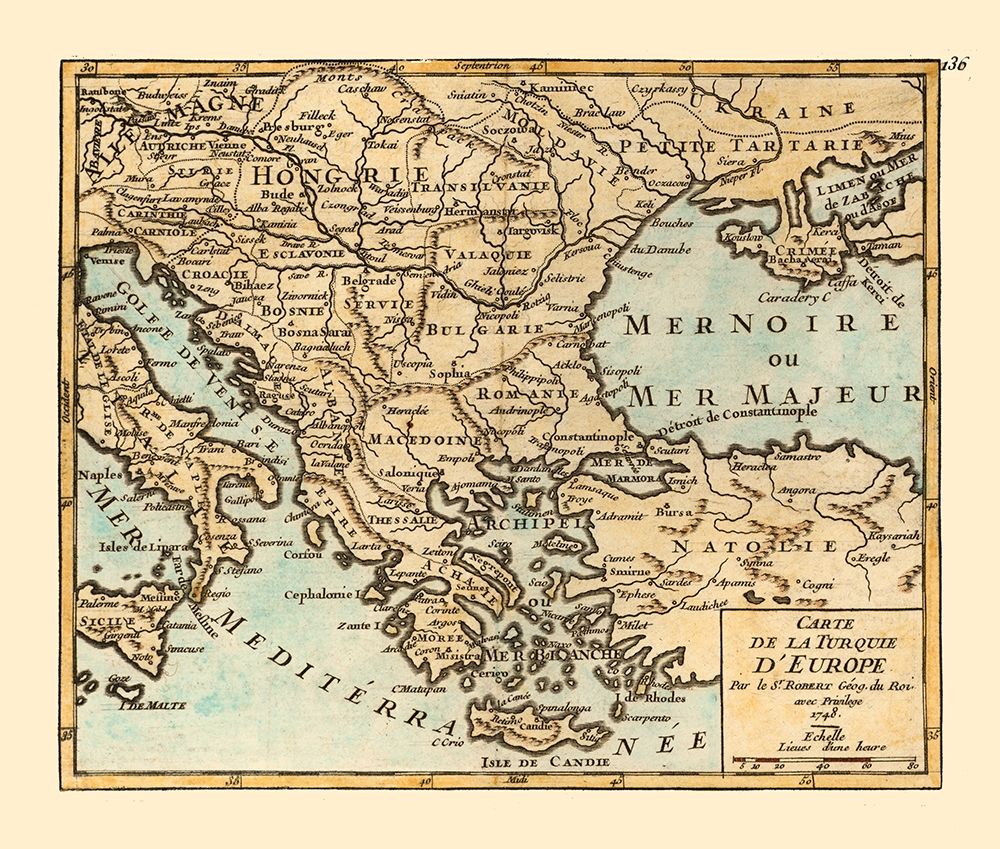 Turkey in Europe - Robert 1748 art print by Robert for $57.95 CAD