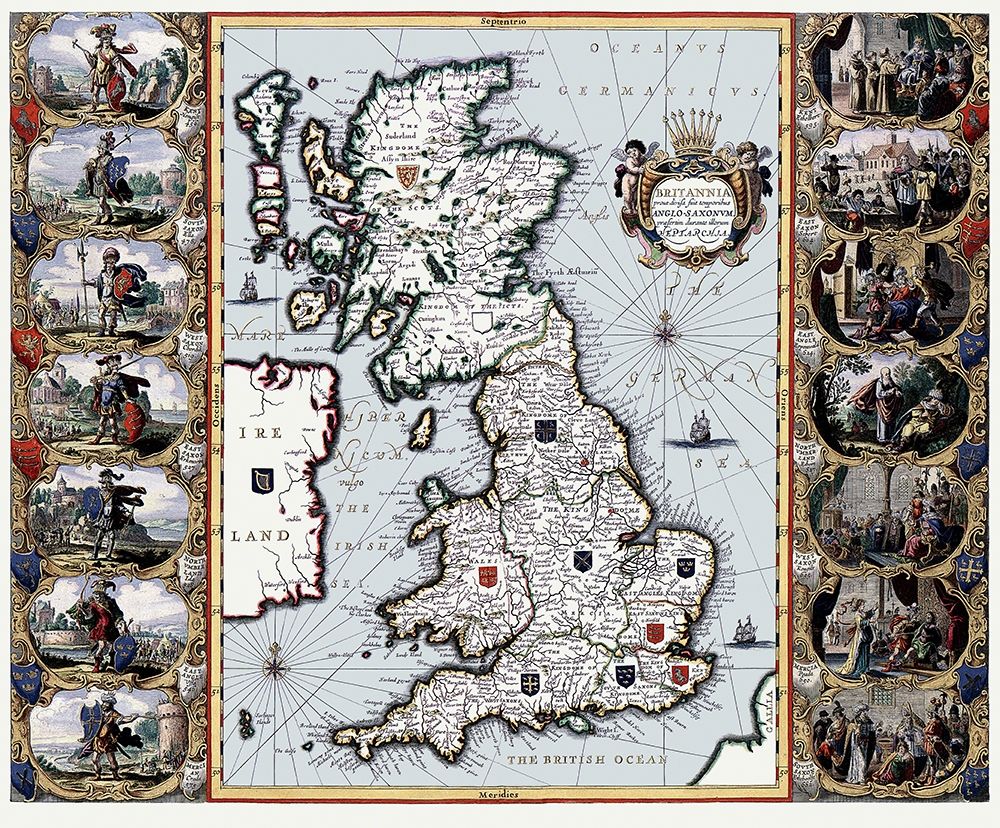 England Scotland Wales - 1645 art print by Unknown for $57.95 CAD