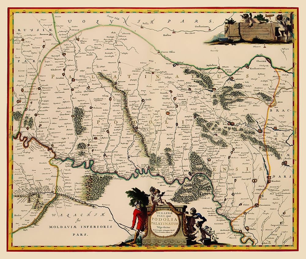 Ukraine - Blaeu 1662 art print by Blaeu for $57.95 CAD