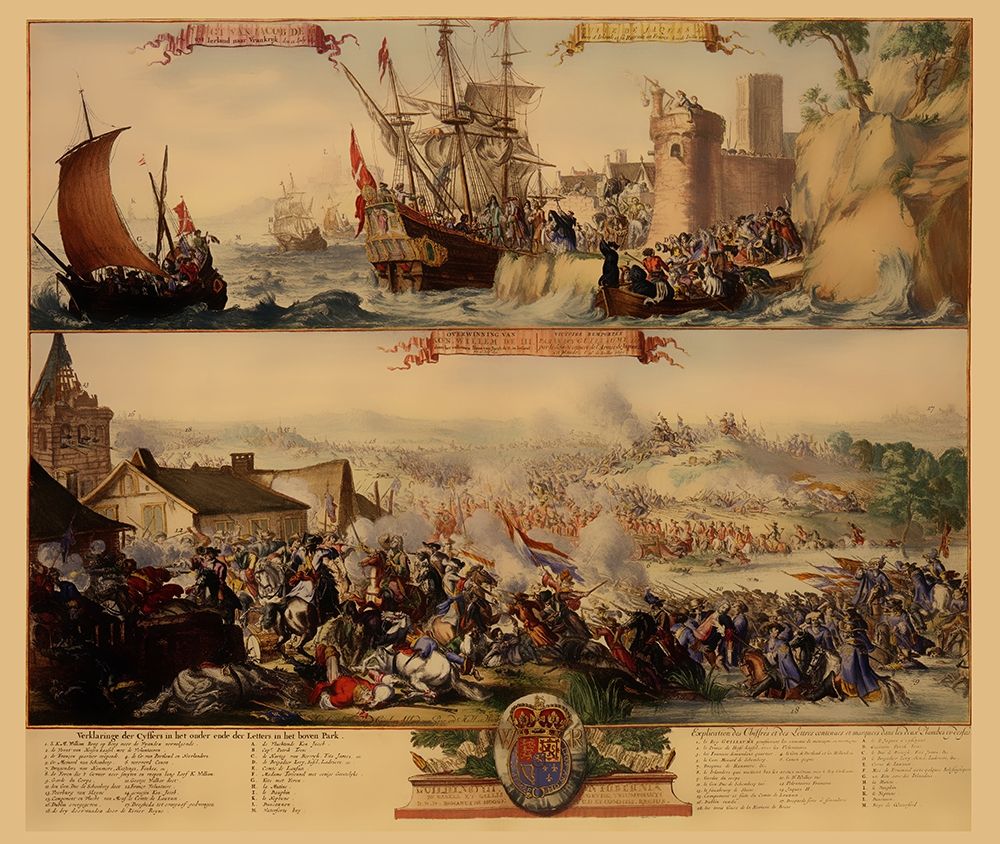 Battle River Boyne Ireland - DeHooghe 1690 art print by De Hooghe for $57.95 CAD
