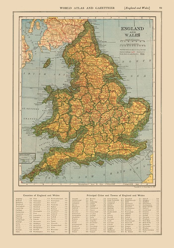 England Wales - Reynold 1921 art print by Reynold for $57.95 CAD