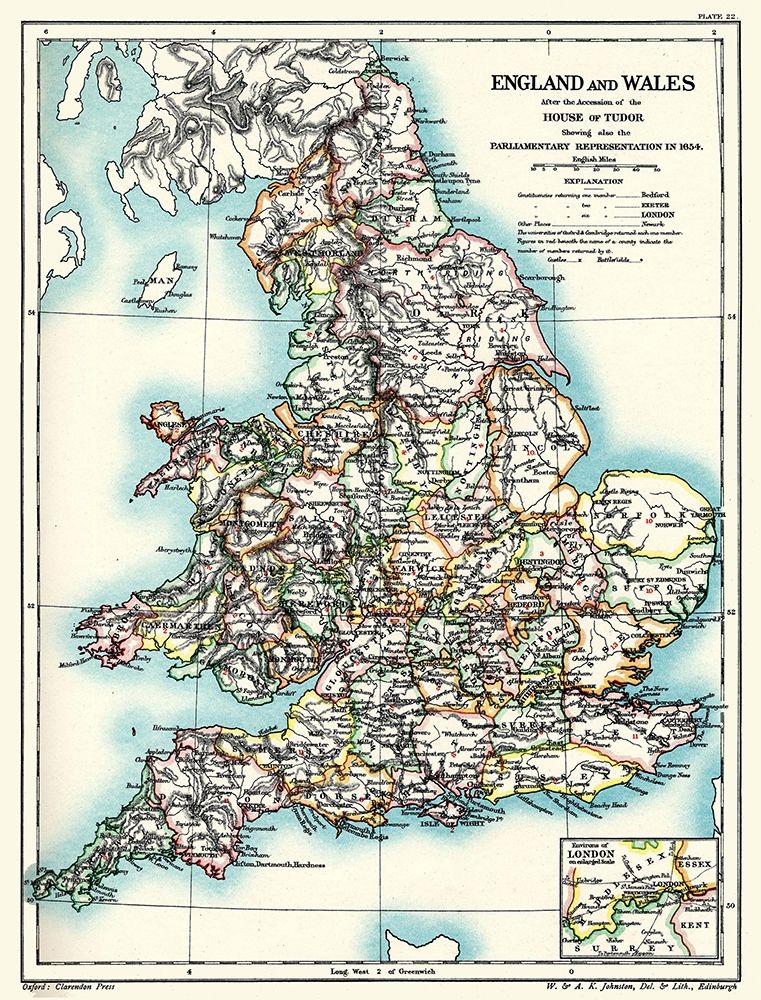 House of Tudor England Wales - Poole 1902 art print by Poole for $57.95 CAD