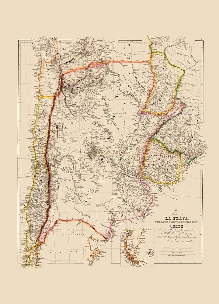 South America - Arrowsmith 1844 art print by Arrowsmith for $57.95 CAD