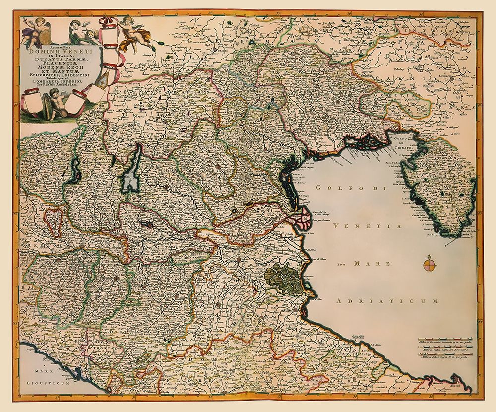 Venice Region Italy - De Wit 1688 art print by De Wit for $57.95 CAD