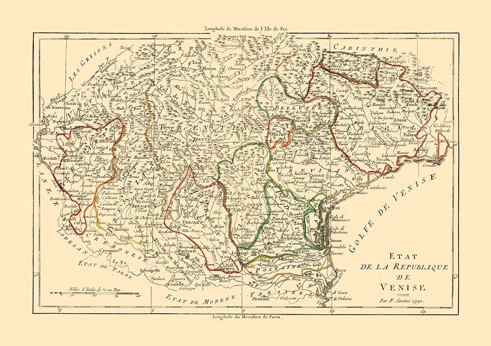 Venice Region Italy - Santini 1794 art print by Santini for $57.95 CAD
