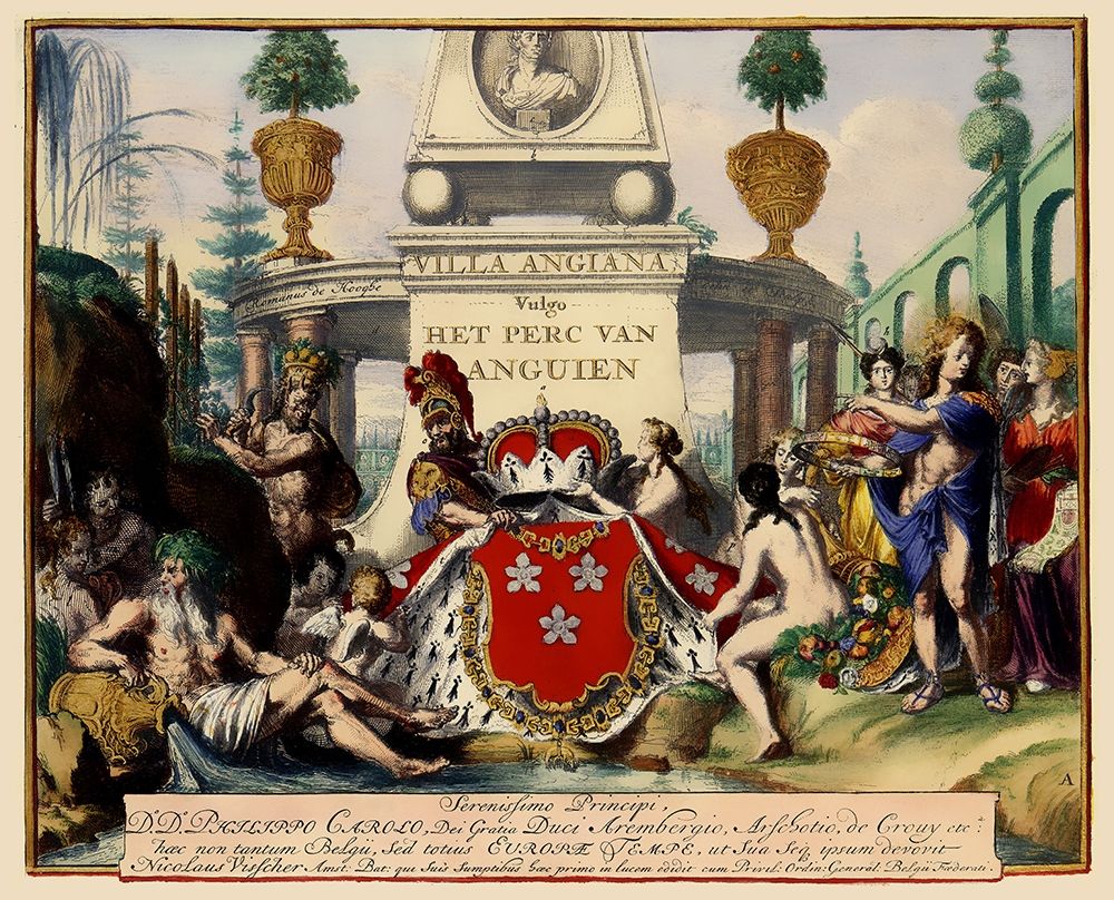 Villa Angiana Benelux Belgium - DeHooghe 1685 art print by De Hooghe for $57.95 CAD