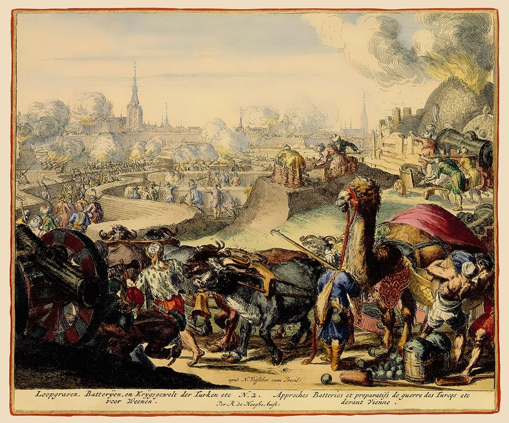 Vienna Austria Siege 4 - DeHooghe 1683 art print by De Hooghe for $57.95 CAD